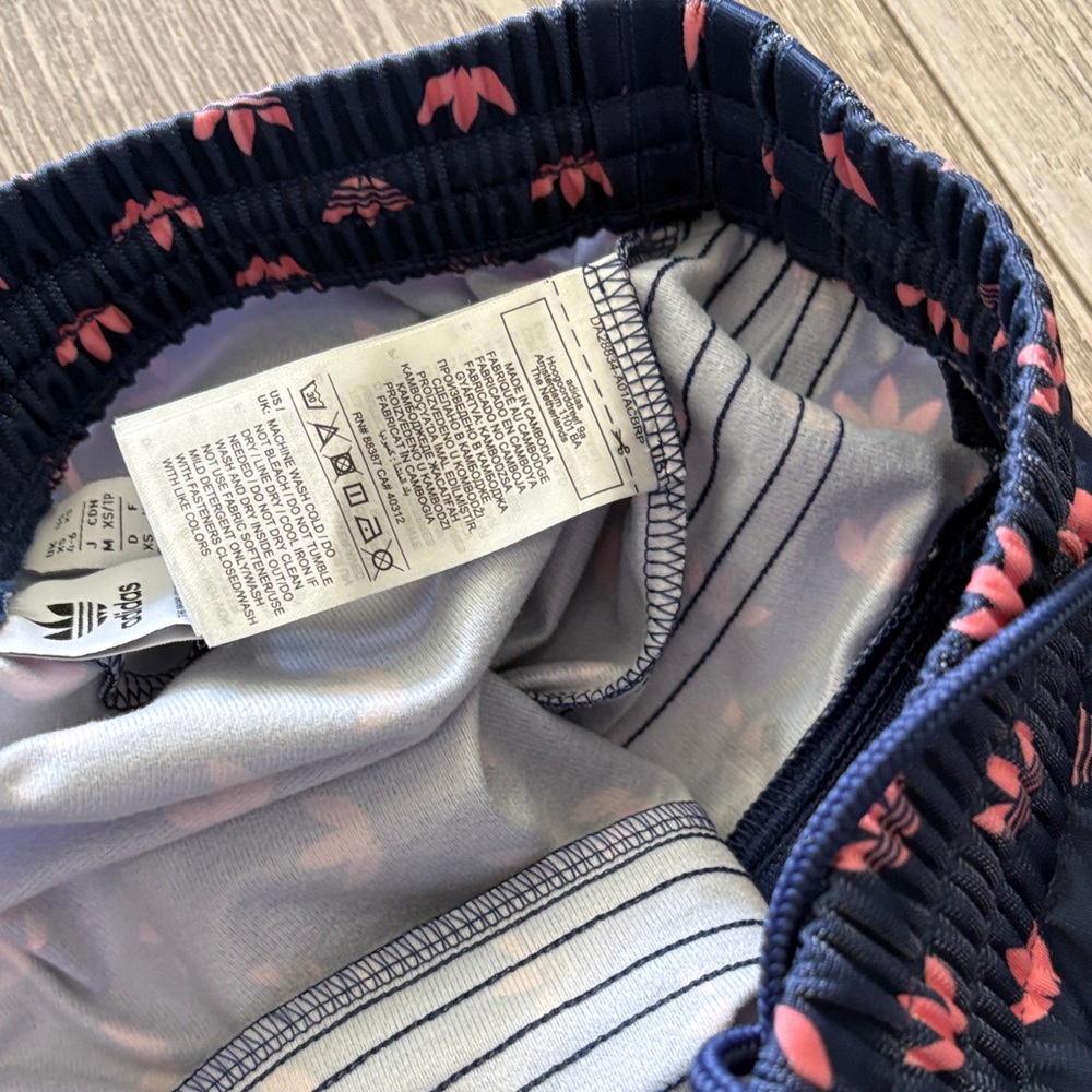 Adidas Firebird Monogram RARE Dark Blue and Pink Patterned Set - Picture 10 of 13